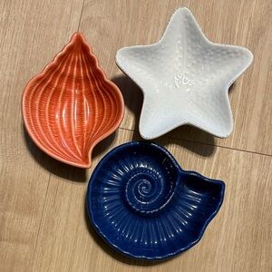 Set of Three Nautical Shaped Dishes